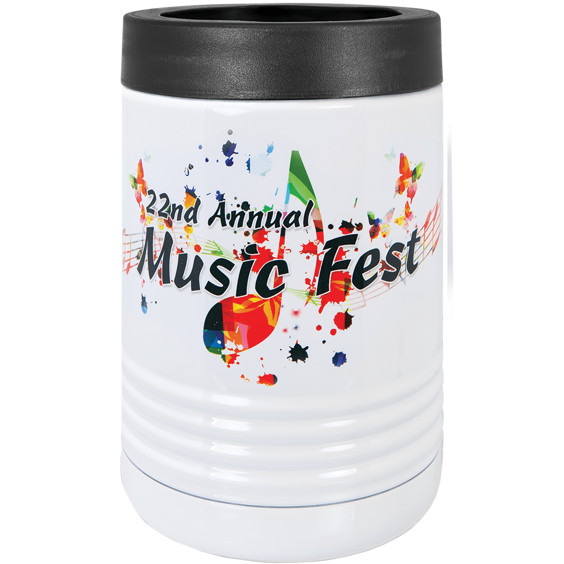 White Full Color Insulated Beverage Holder