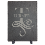 Rectangle Slate Decor with Rubber Pads and Stands