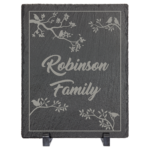 Rectangle Slate Decor with Rubber Pads and Stands