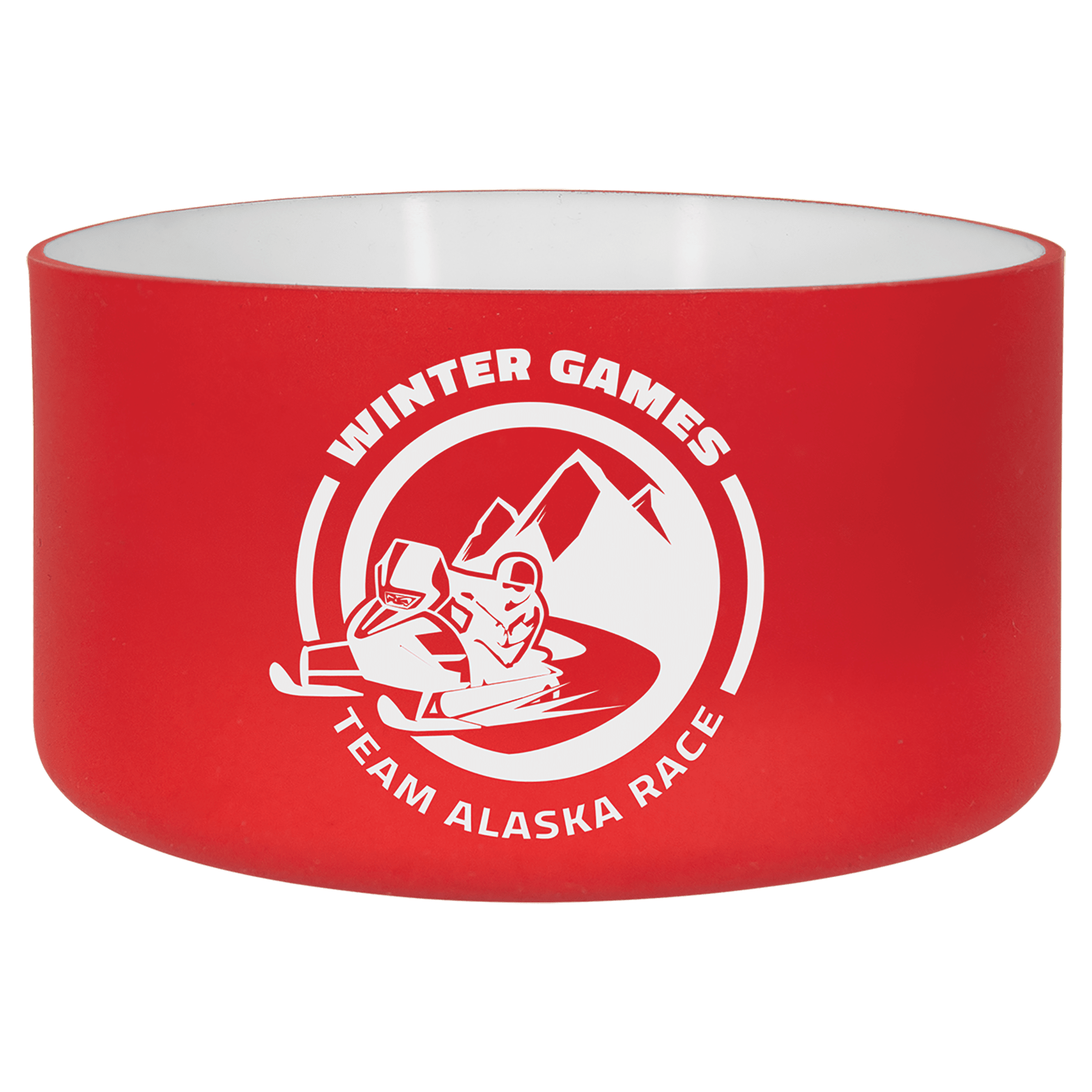 Red/White Polar Camel Silicone Bottle Boot-40 oz.